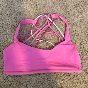 Lululemon Athletica Pink Strappy Sports Bra